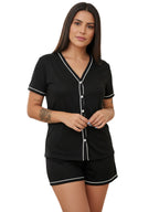 (KIT COM 3) Pijama Americano Baby Doll com Botões (PROMOÇÃO DIA DAS MÃES)