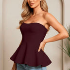 (KIT COM 2) Blusa Peplum Tricot Modal [PROMOÇÃO DE OUTONO]