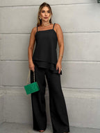 (KIT COM 2) - Conjunto Feminino Blusa Tunica e Calça Pantalona [PROMO DIA DAS MÃES]