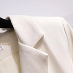 Vestido Estilo Blazer Garibaldi™ Corte plissado /  Vestindo a Nobreza Moderna!